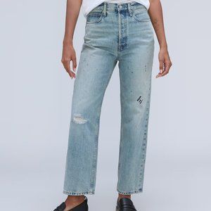 Everlane Rigid Way-High Paint Splatter Jeans Denim 30